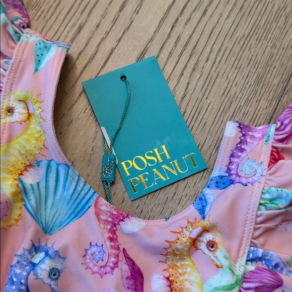 NWT Posh Peanut Girls Flutter Sleeve One-Piece Swimsuit | Size 3T - Picture 2 of 4